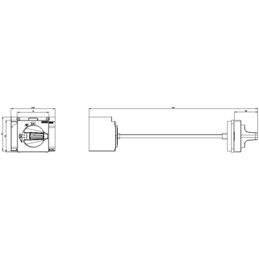 Doorcoupling rotary operating mechanism standard rigid without tolerance co