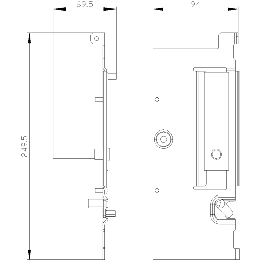 Extension kit for mechanical transmission of switch position side panel