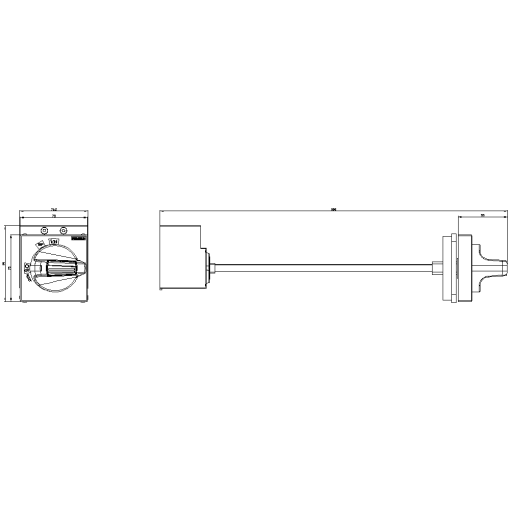 Doorcoupling rotary operating mechanism standard rigid without tolerance co