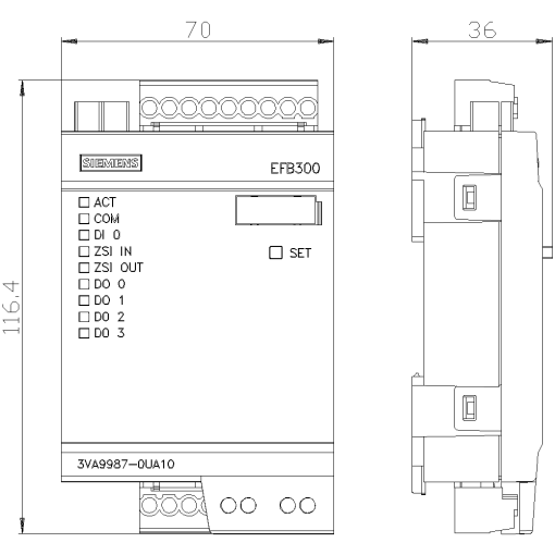 EFB300 external function box incl 15 m connecting cable 3VAEFB300