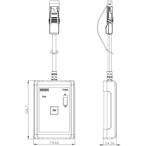 TD300 activation and tripping device incl connecting cable 3VATD300 accessory