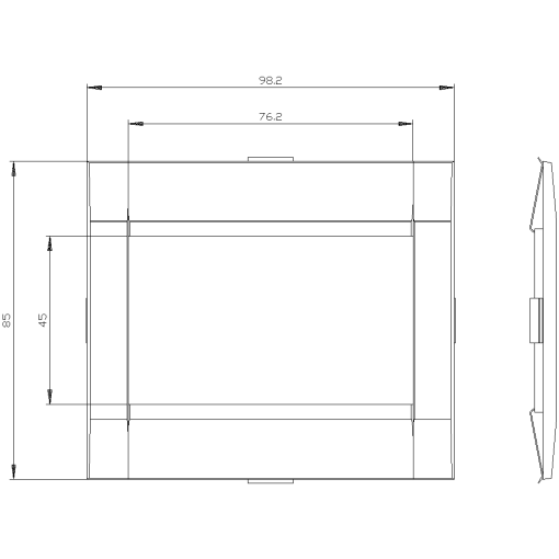Cover frame 762x 4565 mm WxH accessory for circuit breaker 3pole