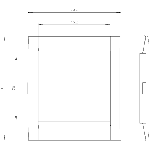 Cover frame 762x 707 mm WxH accessory for circuit breaker 3pole