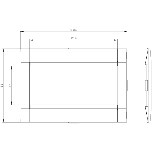 Cover frame 1016x 4565 mm WxH accessory for circuit breaker 4pole