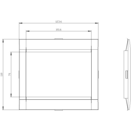 Cover frame 1016x 707 mm WxH accessory for circuit breaker 4pole