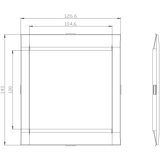 Cover frame 1046x 1008 mm WxH accessory for circuit breaker 3pole
