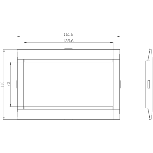 Cover frame 1396x 707 mm WxH accessory for circuit breaker 4pole