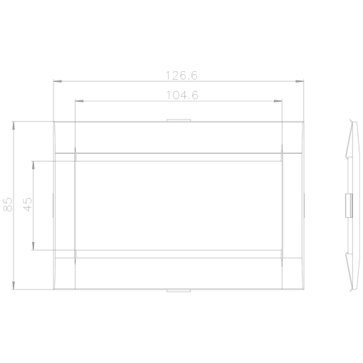 Cover frame 1046x 4565 mm WxH accessory for circuit breaker 3pole