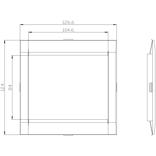 Cover frame 1046x 847 mm WxH accessory for circuit breaker 3pole