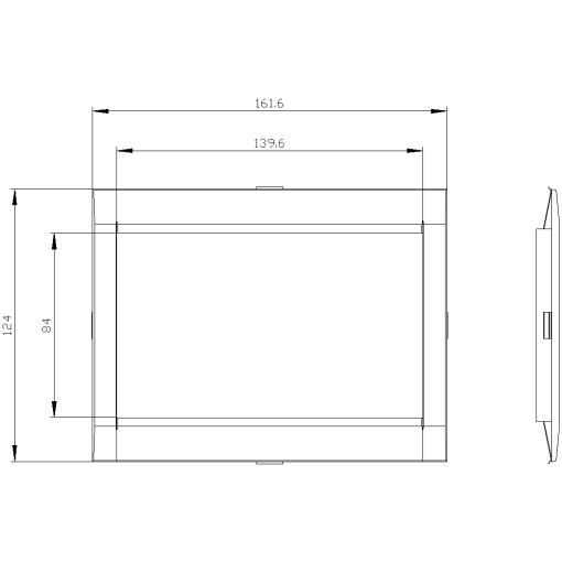 Cover frame 1396x 847 mm WxH accessory for circuit breaker 4pole
