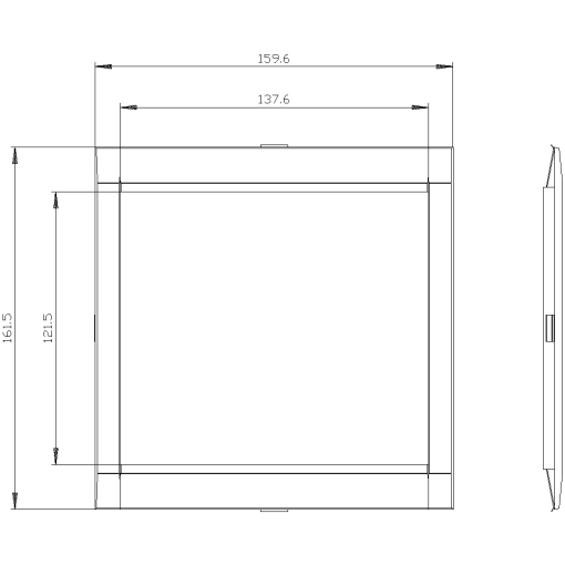 Cover frame 1376x 1223 mm WxH accessory for circuit breaker 3pole