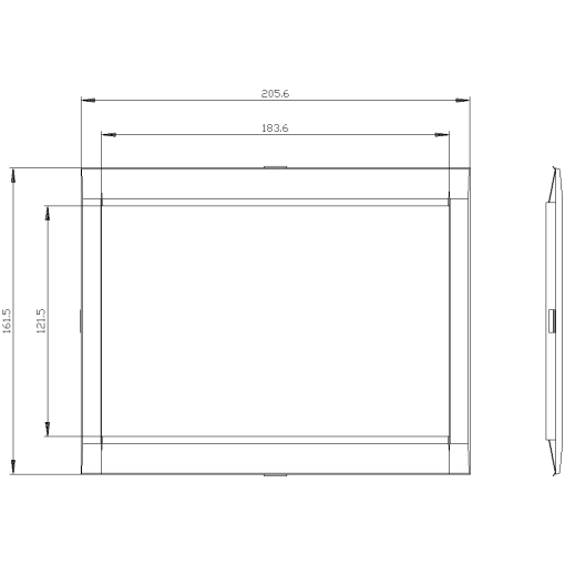 Cover frame 1836x 1223 mm WxH accessory for circuit breaker 4pole