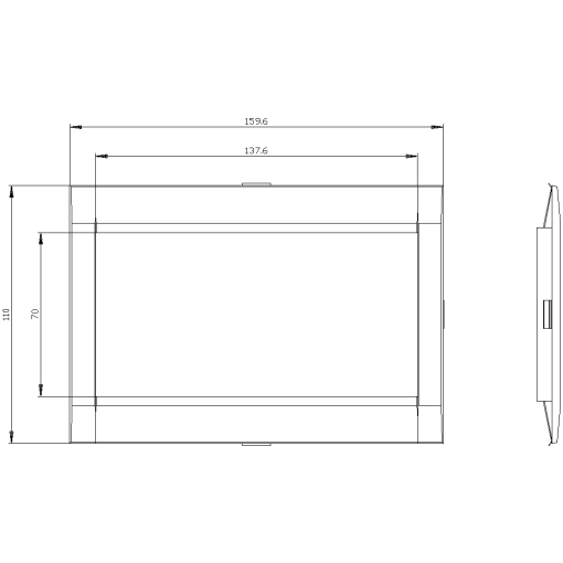 Cover frame 1376x 707 mm WxH accessory for circuit breaker 3pole