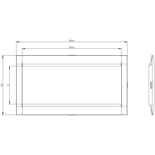 Cover frame 1836x 707 mm WxH accessory for circuit breaker 4pole