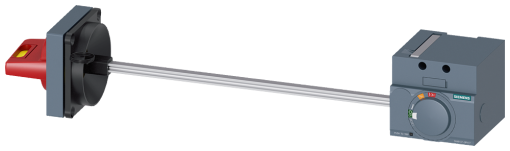 Side wall mounted rotary operator EMERG. OFF IEC IP65 24V DC illumination kit...