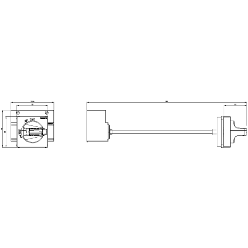Doorcoupling rotary operating mechanism standard rigid without tolerance co