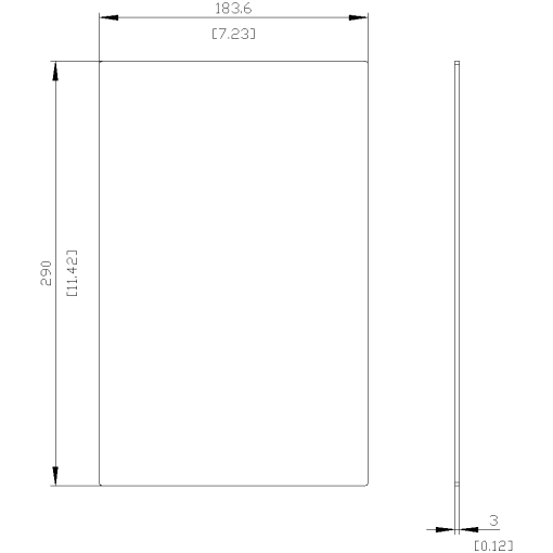 rear interlock mounting plate accessory for 3VA5354 3VA6364