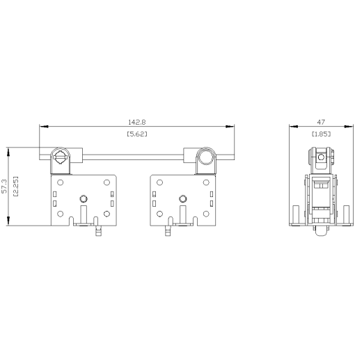 rear interlock plugin and withdrawable unit with rod accessory for 3VA5154