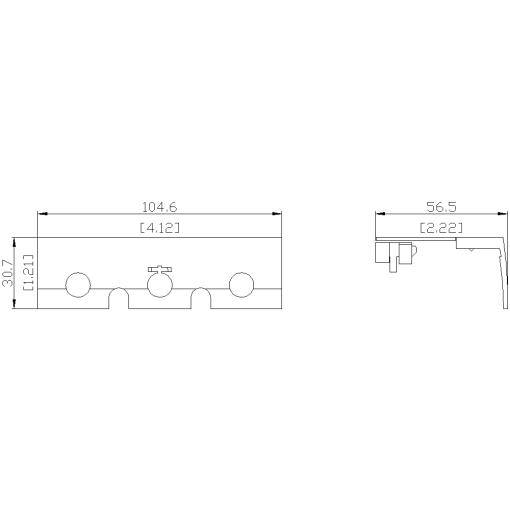 terminal cover 3pole 1unit with holes for voltage testing accessory for 3
