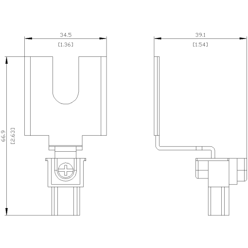 Control wire tap for flat busbar connection for 3VA56 400600