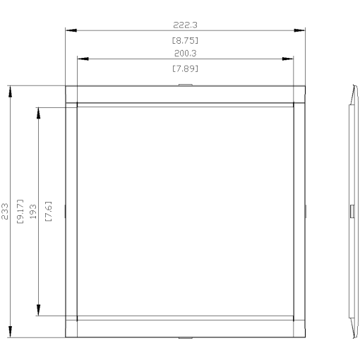 Cover frame 2003 X 1938 mm W x H accessory for circuit breaker 3pole