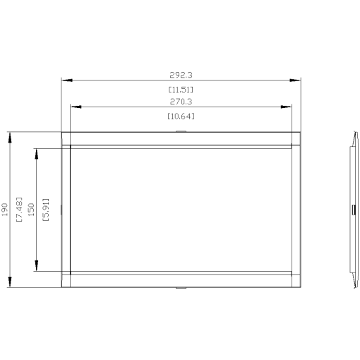 Cover frame 2703 X 1938 mm W x H accessory for circuit breaker 4pole