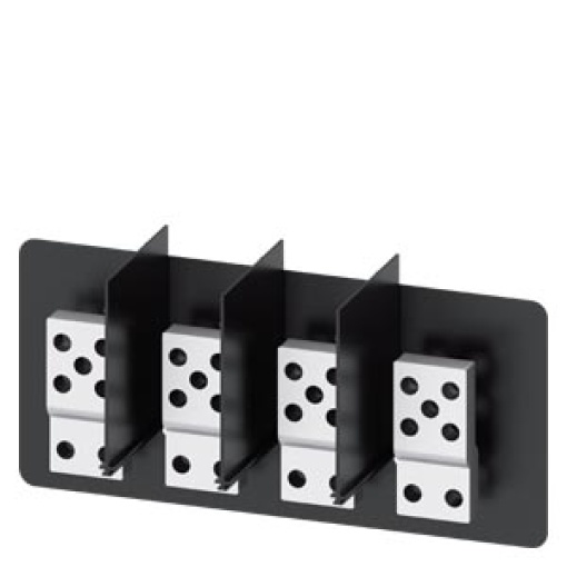 Front broadened main terminal pieces for mounting on front terminal