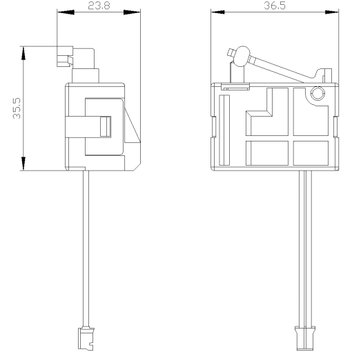 Position signaling switch COM PSS for guide frame communication link