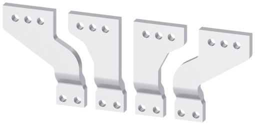 Front broadened main terminal pieces for mounting on front