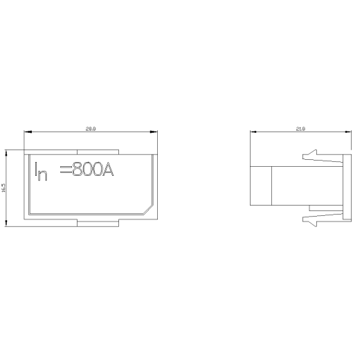 Rating plug 800 A RC for external residual current measurement