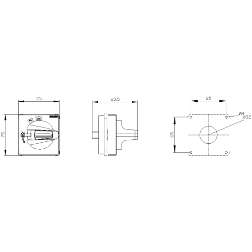 Handle with masking plate standard without tolerance compensation with door o
