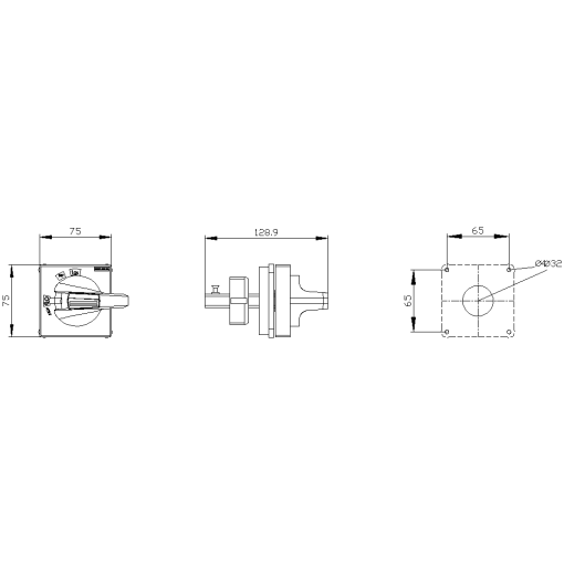 Handle with masking plate standard with tolerance compensation with door open