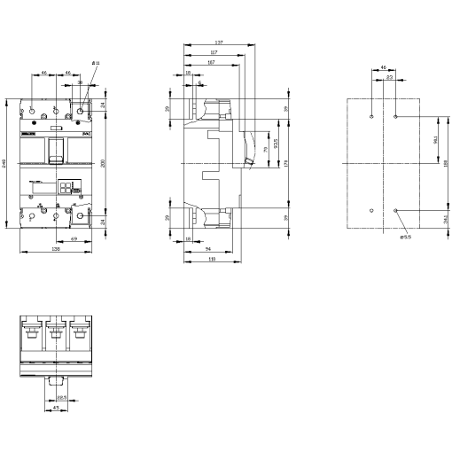 circuit breaker 3VA2 IEC frame 630 breaking capacity class  E Icu200 kA  41