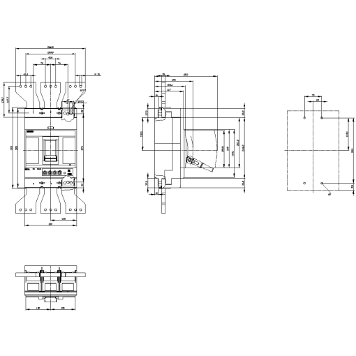 circuit breaker 3VA2 IEC frame 1250 breaking capacity class  H Icu85kA  415