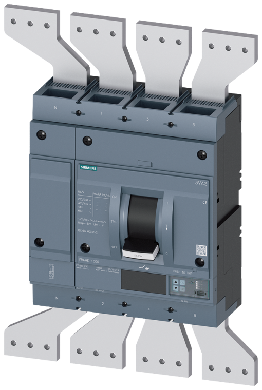 circuit breaker 3VA2 IEC frame 1250 breaking capacity class  M Icu55kA  415
