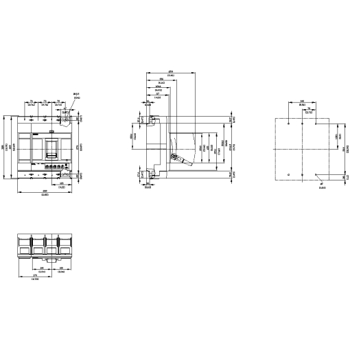 Circuit breaker 3VA6 UL frame 800 breaking capacity class C 100kA  480V 4