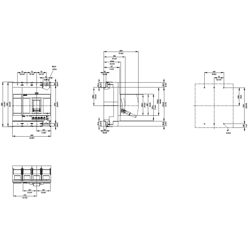 Circuit breaker 3VA6 UL frame 800 breaking capacity class C 100kA  480V 4
