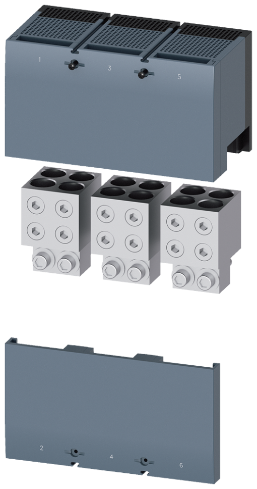 Circular conductor terminal for 4 cables 3 units accessory for 3VA153VA25