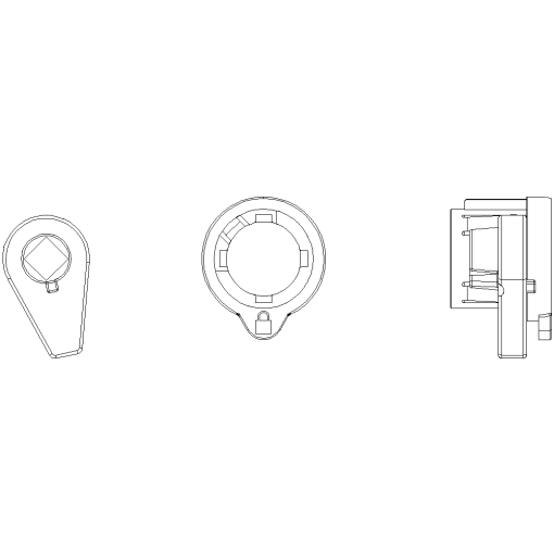 Cylinder lock adapter for front mounted rotary operators 3VA96770EK