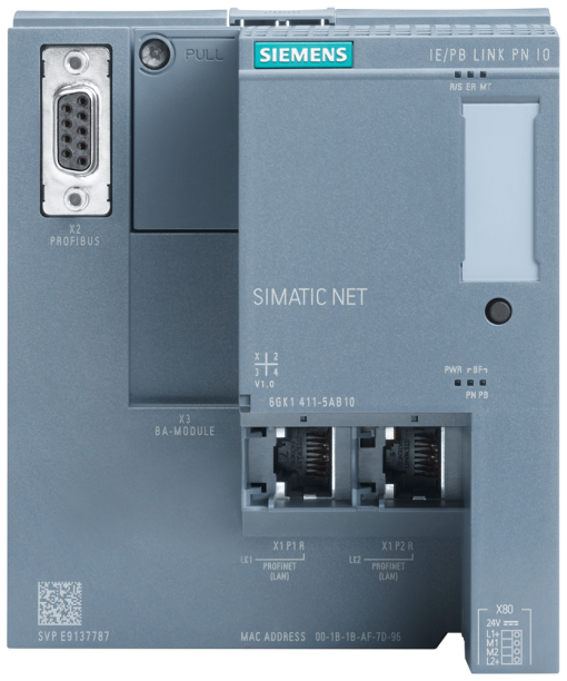IEPB LINK PN IO gateway between IE and PROFIBUS with PN IO functionality
