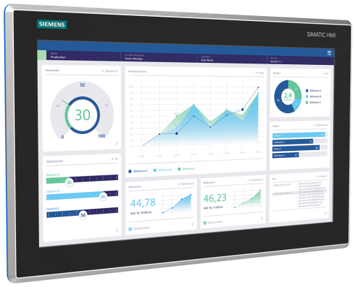 SIMATIC HMI MTP1900 Unified Comfort hygienic IP69 FDA shatter protection