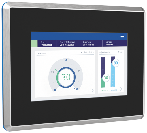 SIMATIC HMI MTP700 Unified Comfort Hygienic hygienic neutral design IP69 FD