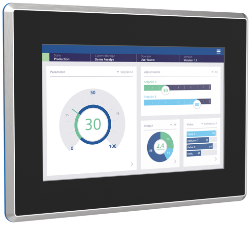 SIMATIC HMI MTP1000 Unified Comfort hygienic neutral design IP69 FDA shatt