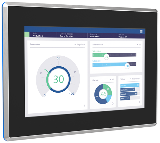 SIMATIC HMI MTP1200 Unified Comfort Hygienic hygienic neutral design IP69 F