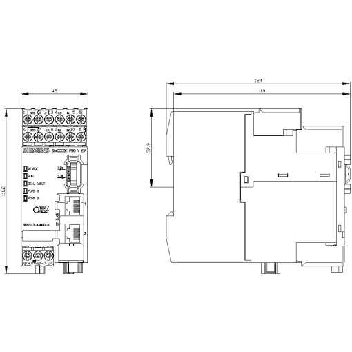 Basic unit SIMOCODE pro V EtherNetIP media redundancy DLR web server 100 Mbits