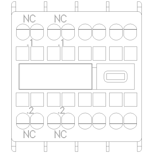 Auxiliary switch 2 NC current paths 1 NC 1 NC for contactor relaysmotor co