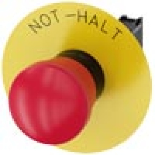 EMERGENCY STOP mushroomtype actuator 22 mm round plastic red 40 mm pos