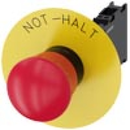 EMERGENCY STOP mushroomtype actuator 22 mm round plastic red 40 mm pos