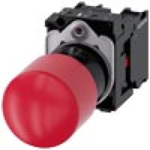 Emergency stop mushroom pushbutton 22 mm round plastic red 1 NC 1 NC