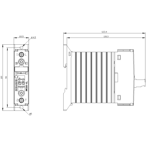 Solidstate contactor 3RF2 1ph AC51 30 A 48600 V24 V DC short circuitpr